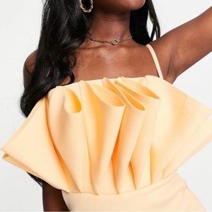 Yellow Midi Statement Dress